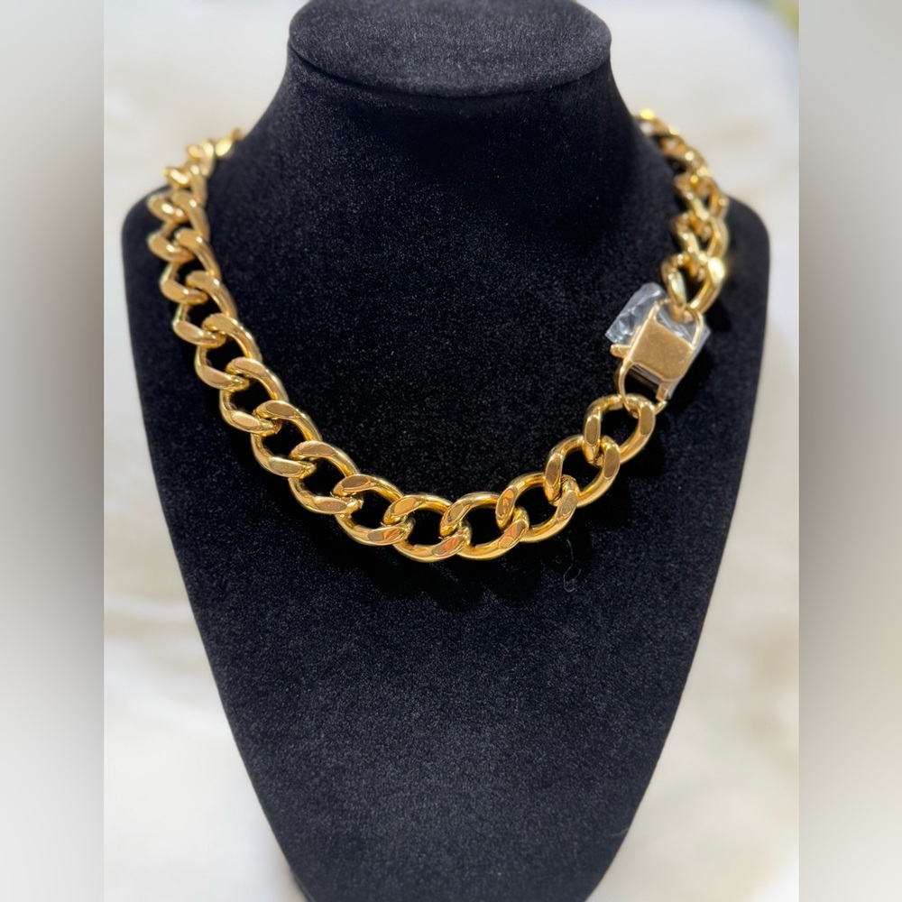 Gold Plated Cuban Necklace- 18 inches